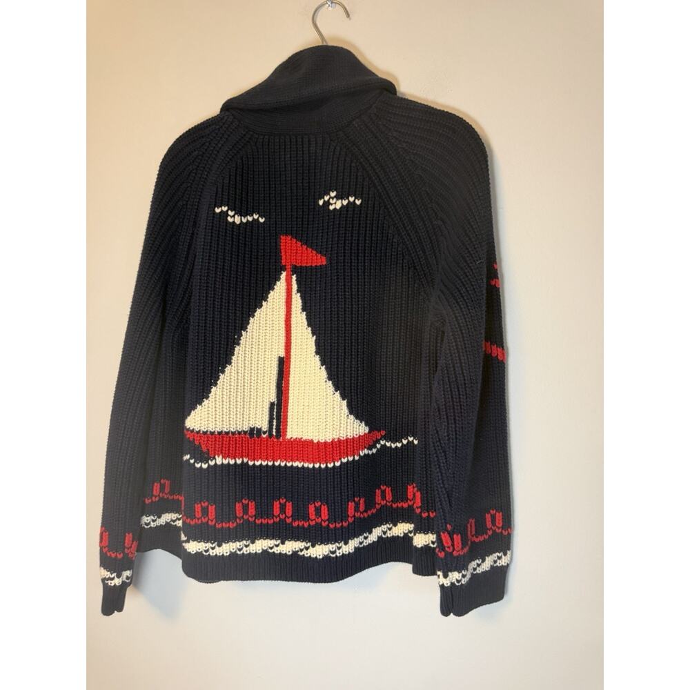 The Great THE SAILBOAT LODGE CARDIGAN Navy Blur Knit Sz 2 (medium) NWOT $450 - Picture 6 of 10